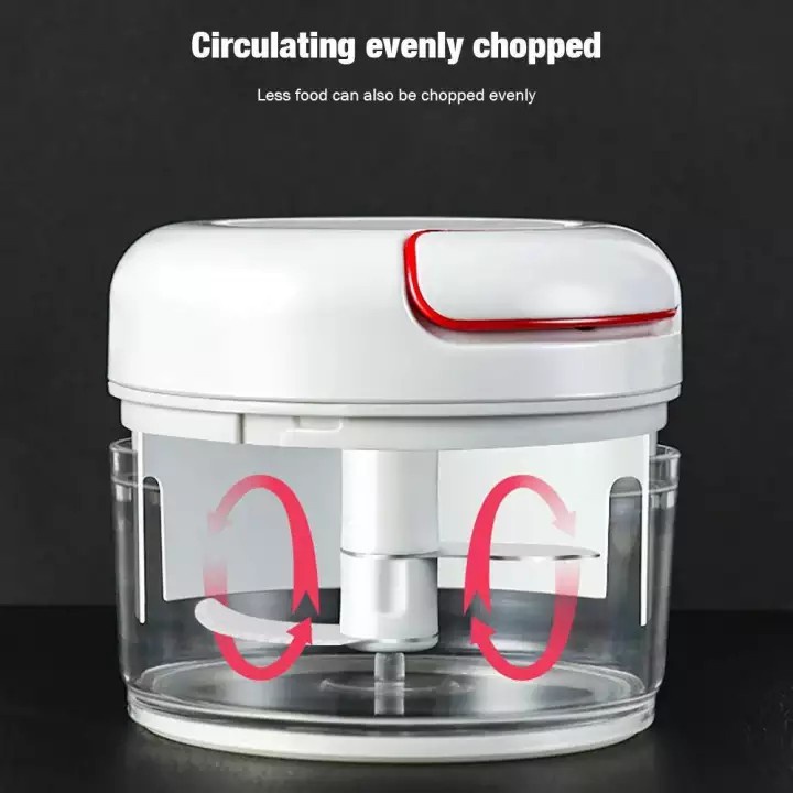 Dụng cụ xay tỏi ớt cầm tay đa năng, Máy xay tỏi KÉO TAY Mini, Xay tỏi mini