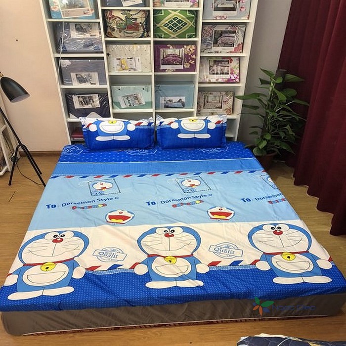Bộ Ga Kèm Đôi Vỏ Gối Poly Cotton Bộ Ga Gối Giá Rẻ Kích Thước M6 hoặc M8
