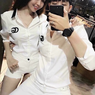 Áo somi cặp nam nữ mẫu mới 2018 ms039