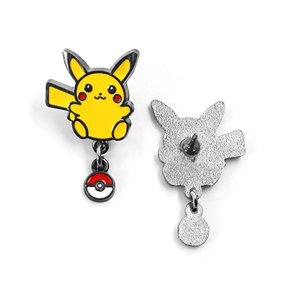 YOML✔Metal Mini Unisex Pikachu Pokemon Brooch Pin Scarves Shawl Clip Badge Decor