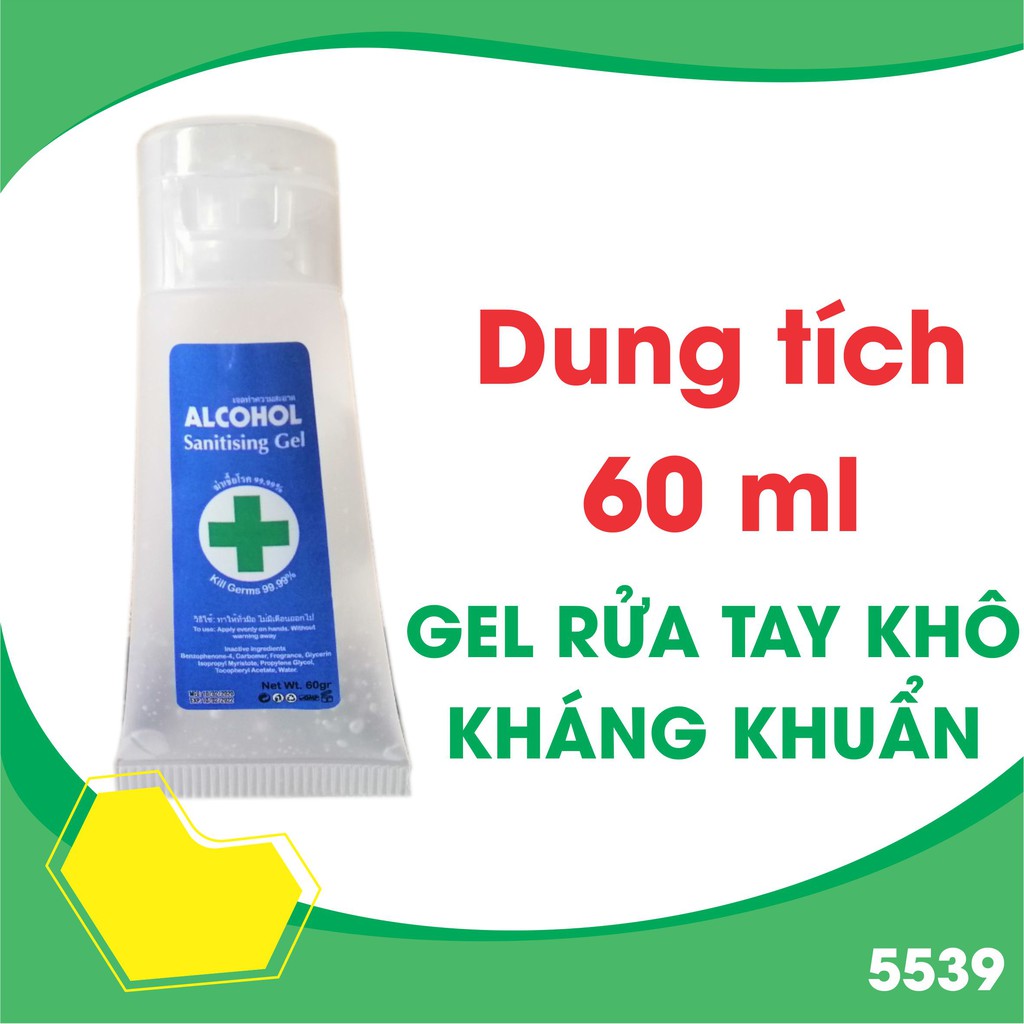 Gel rửa tay khô diệt khuẩn mùi bạc hà dung tích 60ml