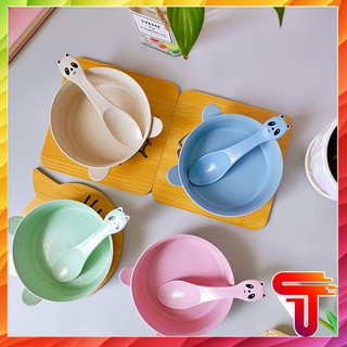 BÁT ĂN DẶM LÚA MẠCH KÈM THÌA HÌNH THÚ DỄ THƯƠNG CHO BÉ TANOSA T3B3-T3A1