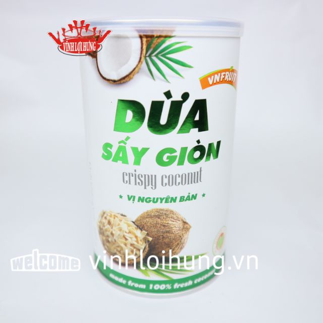 Dừa Sấy Giòn không Đường Nguyên Chất - Không Tách Nước Cốt - Vị Nguyên Bản - Lương Gia - 120gr