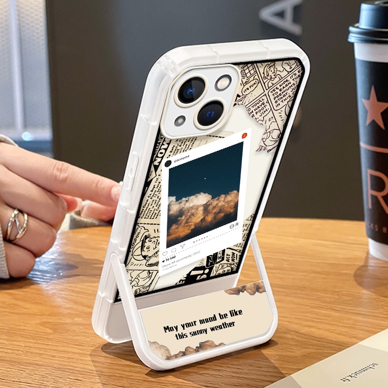 Ốp Điện Thoại Silicon Mềm Trong Suốt Chống Sốc Có Giá Đỡ Cho IPhone 13 12 11 Pro MAX SE 2020 6 6S 7 8 Plus X XS XR MAX