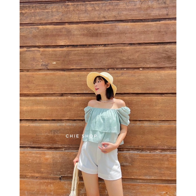 CELI TOP - Áo tơ tay phồng - Áo tơ phong cách tiểu thư | BigBuy360 - bigbuy360.vn
