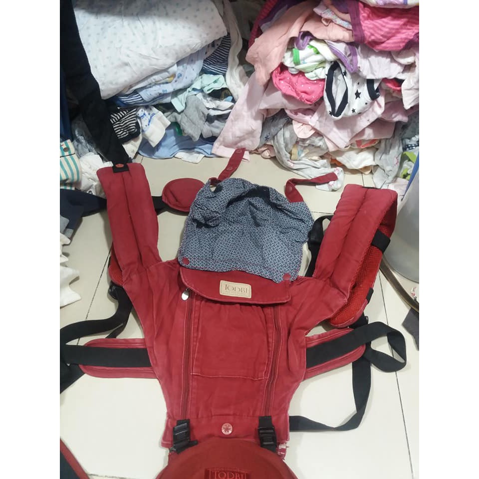 Địu ngồi todbi đỏ cho bé ms16