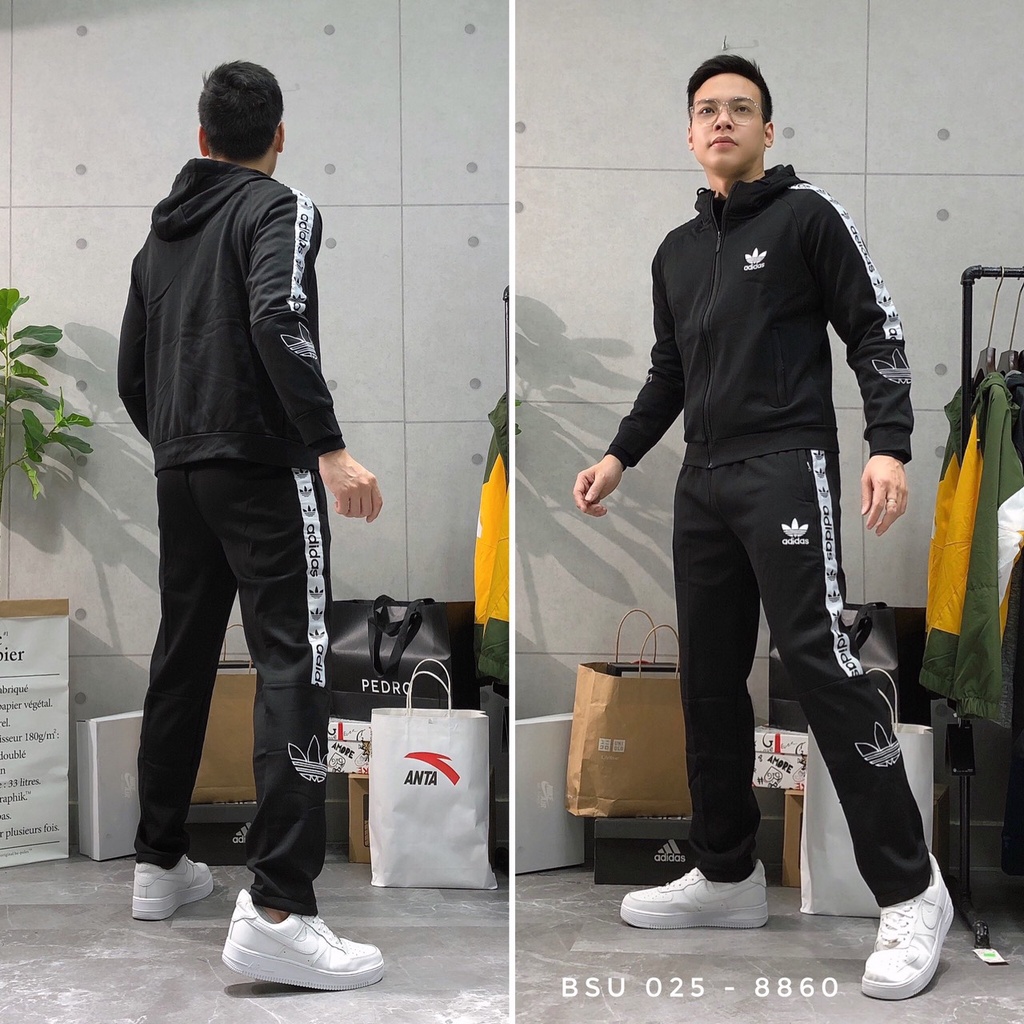 Bộ thể thao LÓT NỈ nam cao cấp BIGSIZE bộ thu đông nam xuất khẩu BSU 025 - 8860