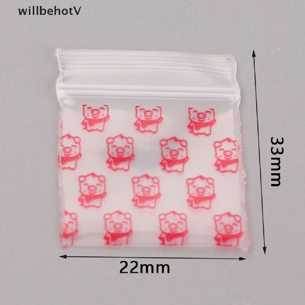 Set 100 Túi Zip Nhựa Mini Đựng Thuốc Tiện Dụng