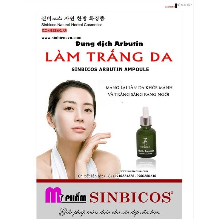 Dung dịch Arbutin làm trắng Da Sinbicos Arbutin Ampoule