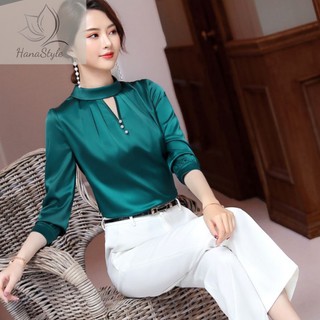 Áo kiểu phi lụa cao cấp HN023