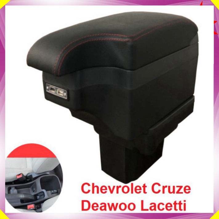 Hộp tỳ tay ô tô cao cấp Chevrolet Cruze tích hợp 6 cổng USB (HÀNG LOẠI 1)