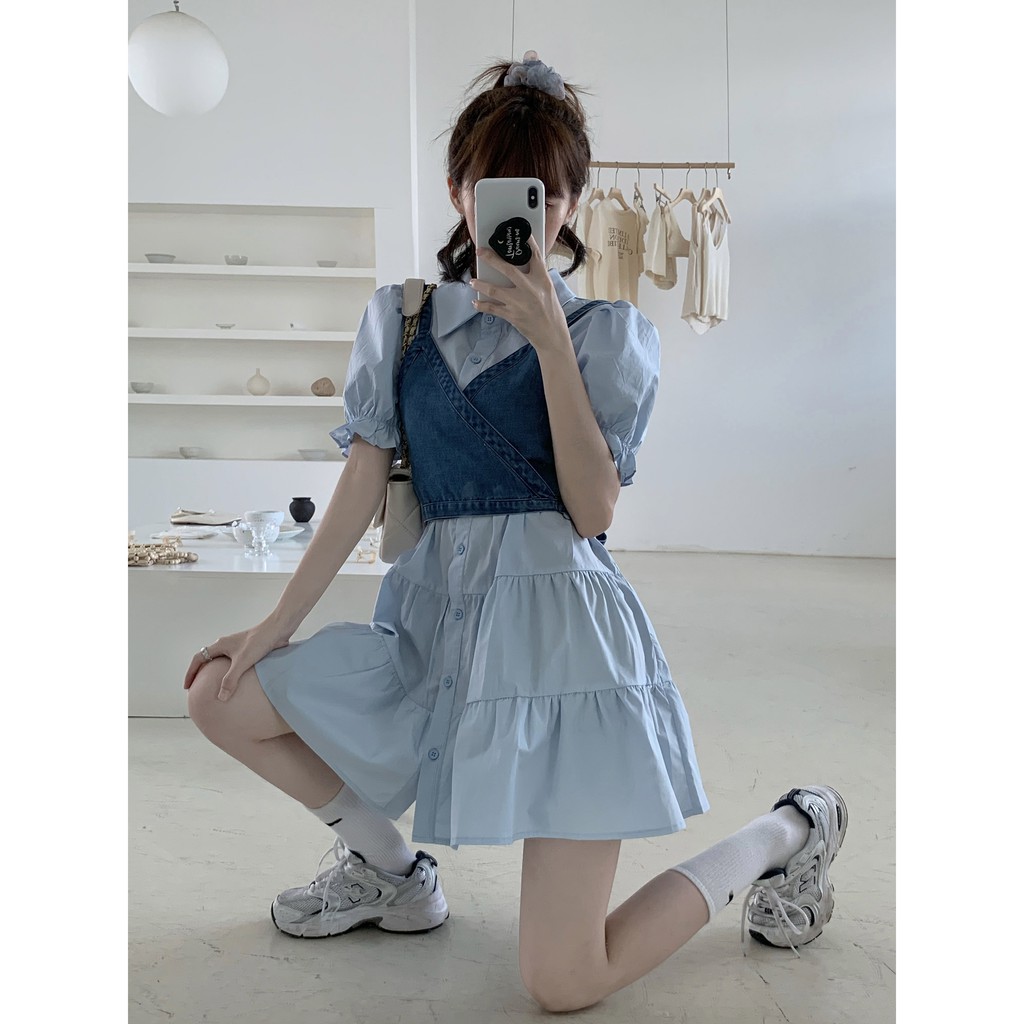 Đầm sơ mi / áo khoác denim thời trang dành cho phái đẹp | BigBuy360 - bigbuy360.vn
