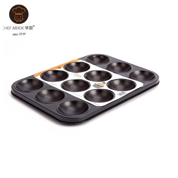 Khuôn bánh tart tròn chống dính 12 ô chefmade