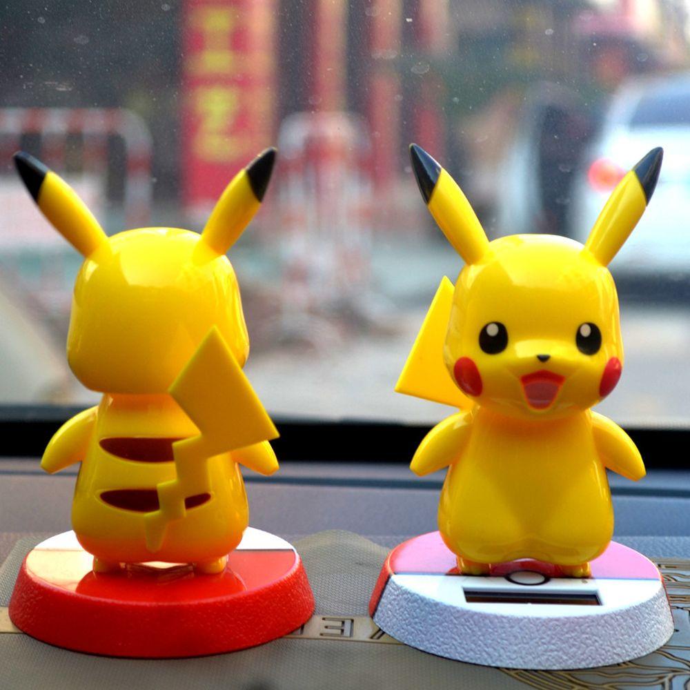 DARNELL Mô Hình Pikachu Trang Trí Xe Hơi Sử Dụng Năng Lượng Mặt Trời