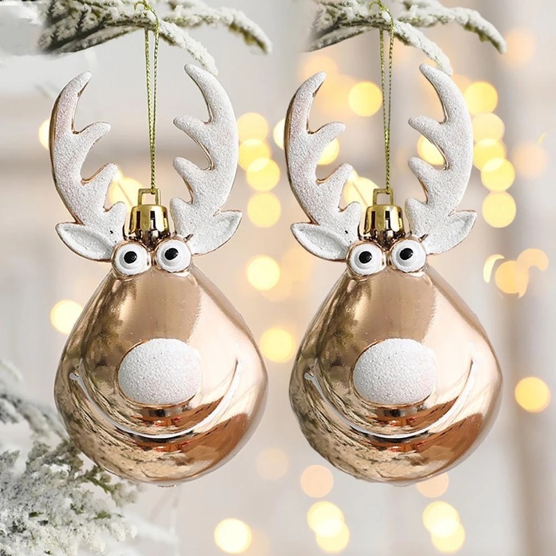Set 2 phụ kiện treo trang trí Giáng Sinh cây thông noel tuần lộc nhiều mẫu khác tùy chọn đáng yêu