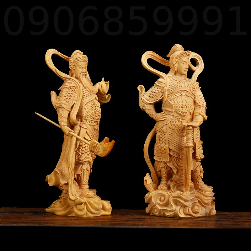 Cặp tượng hộ pháp Quan Công - Vi Đà