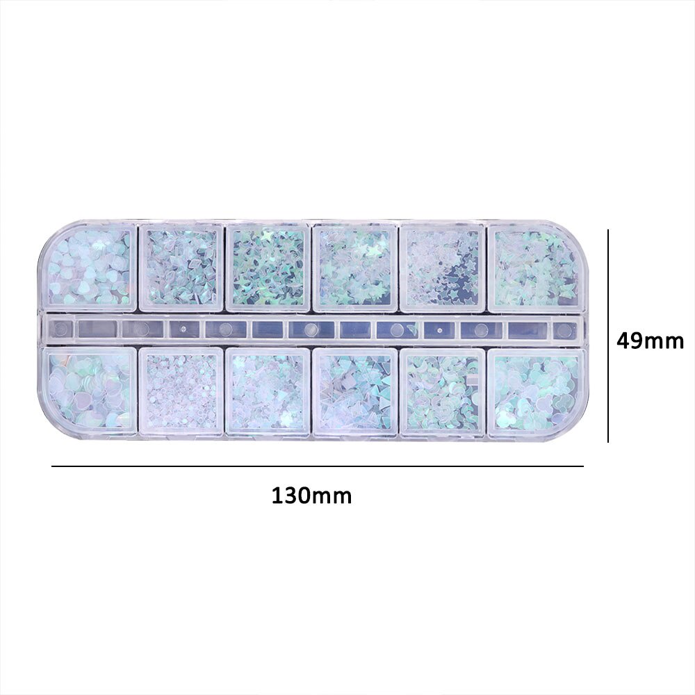 [Hàng mới về] Hộp 12 ngăn đựng phụ kiện trang trí móng mới