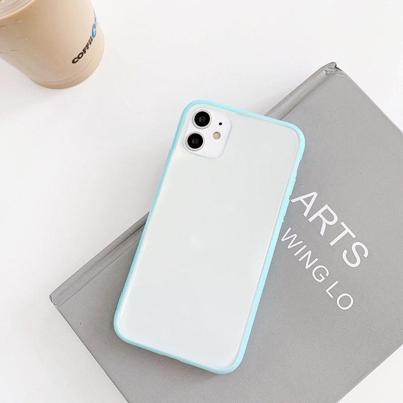 Ốp lưng IP trơn viền màu cho 6/6s/6plus/6splus/7/8/7plus/8plus/X/Xs/XsMax/11/11promax/12/12promax