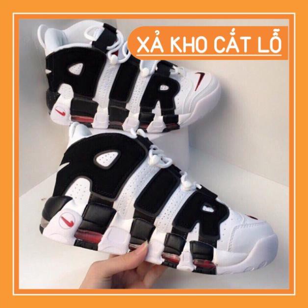 11.11 Bán Chạy -  giày thể thao sneaker air more uptempo trắng chữ đen nam nữ  a23 . .new * 2021 " ^ 𝄪 * ◦ ' ` " !