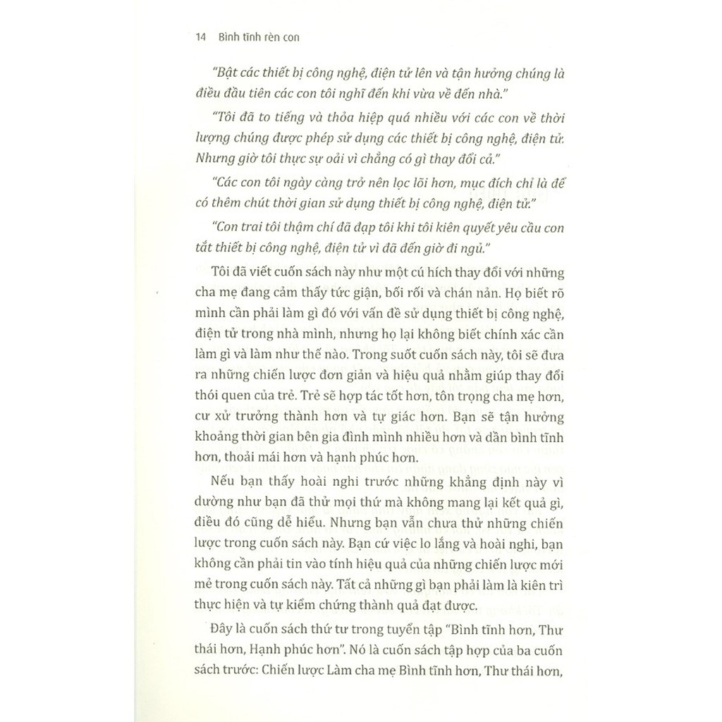 Sách - Bình Tĩnh Rèn Con - Chiến Lược Giúp Trẻ Hạn Chế Thời Gian Dùng Thiết Bị Điện Tử