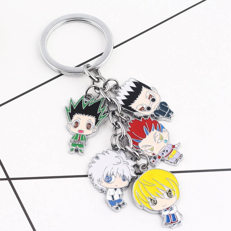 Móc khóa kim loại hình nhân vật anime Hunter x Hunter Gon Killua Zoldyck Kurapika Hisoka