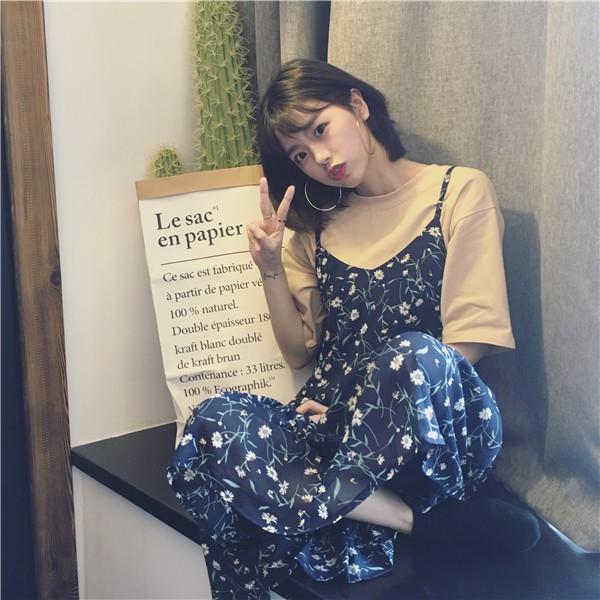 |V21| Váy yếm hoa nhí 2 dây