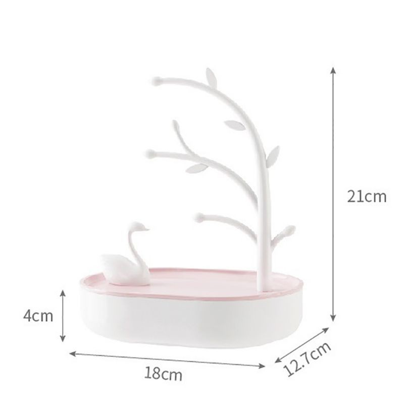 Swan Lake Shape Jewelry Display Necklace Earring Bracelet Holder Organizer Rack Tower Home Jewelry Storage Tool