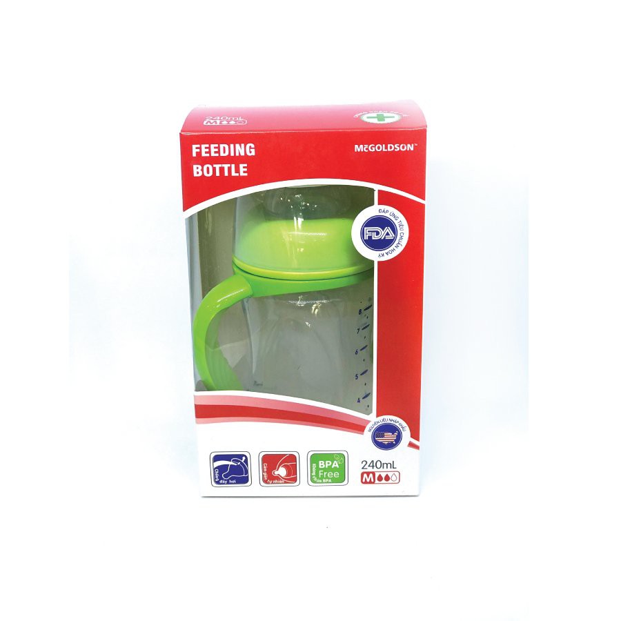 Bình sữa PP cổ rộng McGoldson (240ml)