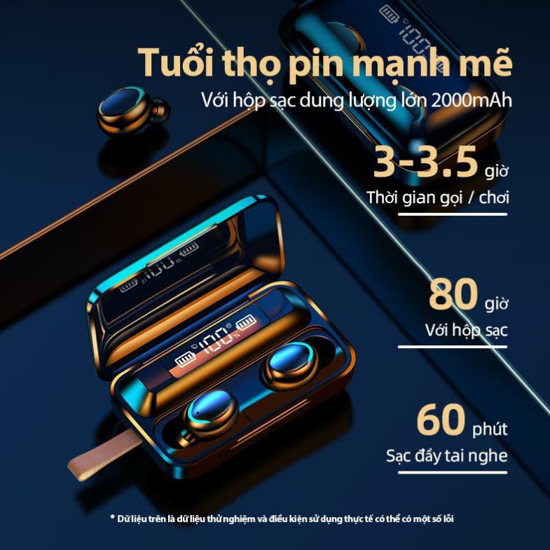 Tai Nghe F9 Pro Bluetooth Không Dây TWS5.0 CNS.365 Bản Quốc Tế Cao Cấp Nhất, Cảm Biến Vân Tay Cực Nhạy, Bảo Hành 1 Đổi 1 | BigBuy360 - bigbuy360.vn