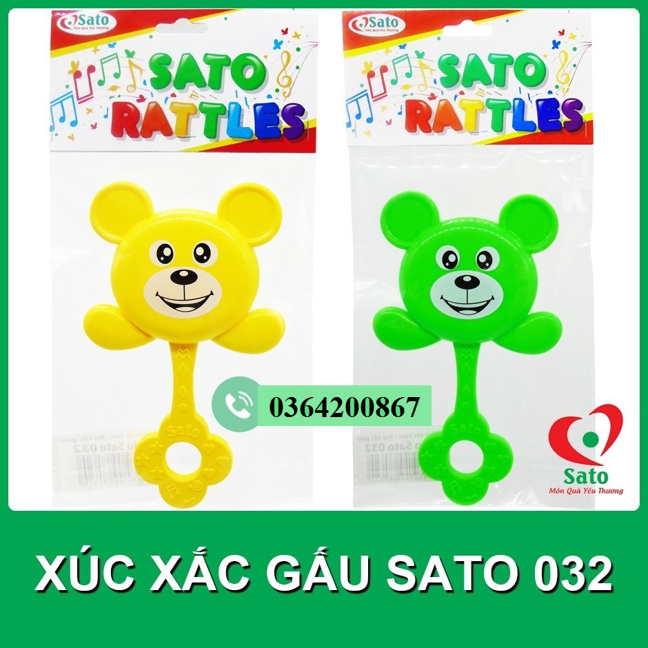 Đồ chơi XÚC XẮC GẤU cầm tay Sato / LỤC LẠC cho bé