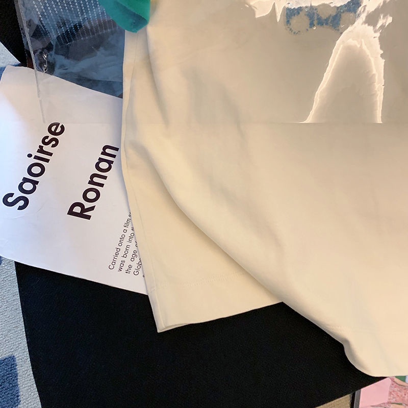 Áo Thun Dáng Rộng Đính Kim Sa Phong Cách Hàn Quốc Thời Trang Mùa Hè