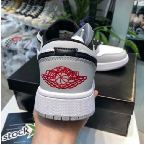 Giày Jodan Xám Chỉ Đỏ Thấp Cổ  Size Full | BigBuy360 - bigbuy360.vn