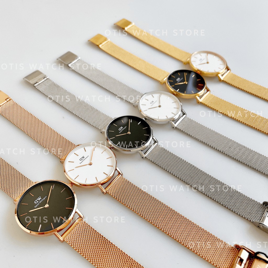 Đồng Hồ Nữ Daniel Wellington Classic Petite Dây Kim Loại + Vòng Tay DW Cuff V1 Chính Hãng - OtisWatch