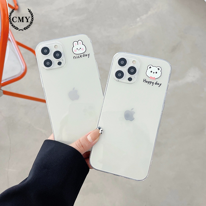 Ốp điện thoại TPU silicone họa tiết thỏ cún đáng yêu cho iPhone 11 Pro Max X XR XS Max 7 8 Plus SE 2020 12ProMax 12Mini | BigBuy360 - bigbuy360.vn