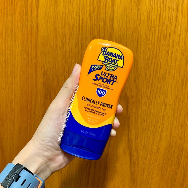 Lotion Chống Nắng Banana Boat Ultra Sport SPF100 (118ml/chai)