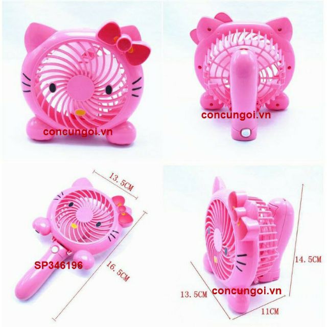 Quạt gấp để bàn hellokitty, doremon