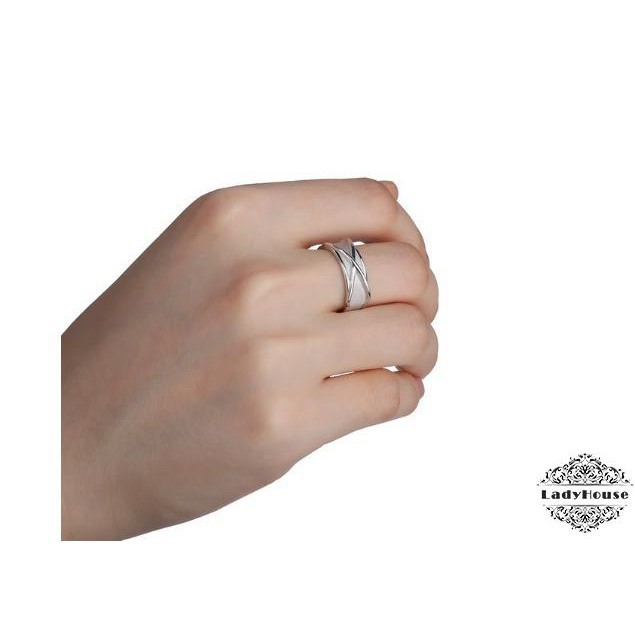 Nhẫn đeo tay chất liệu hợp kim thiết kế đơn giản thời trang cho cả nam và nữ