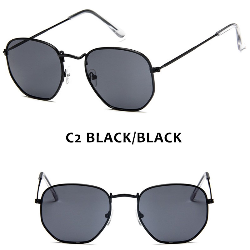 Kính mát gọng vuông nhỏ chống tia UV phong cách cổ điển cho nam và nữ