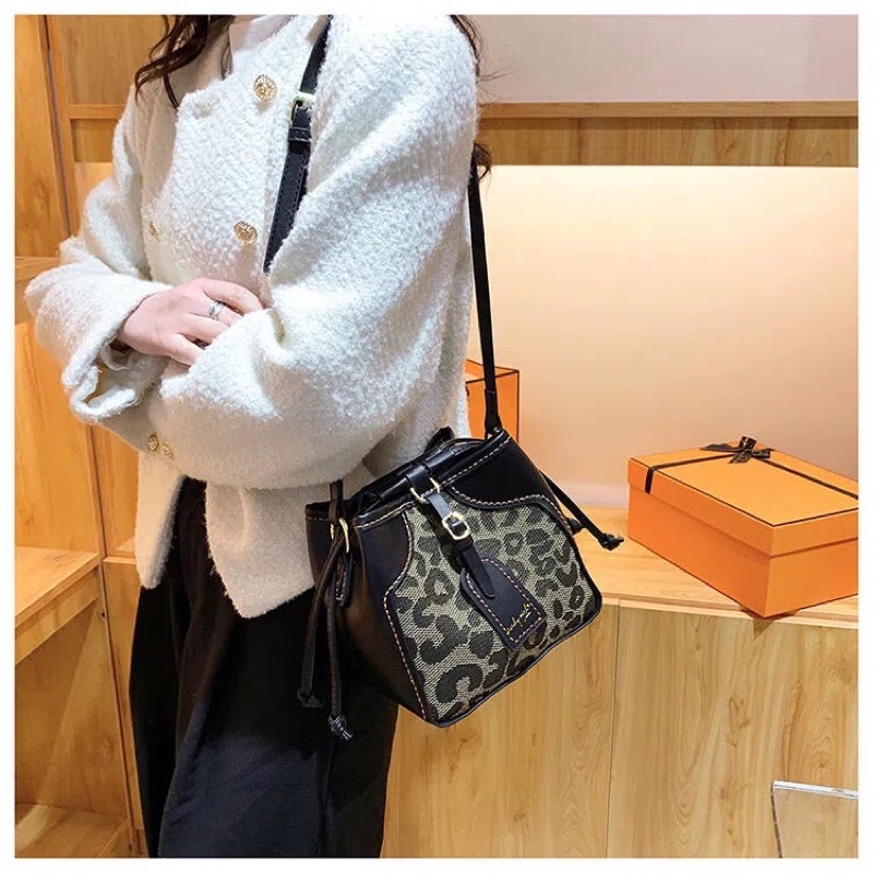 GRIZZ_G15/Túi Da In Vuông DIY Tự May Handmade