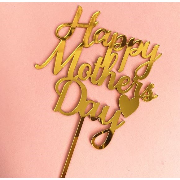 Các loại que cắm ngày của mẹ_Trang trí về mẹ 8-3_Mother's Day_Topper mica