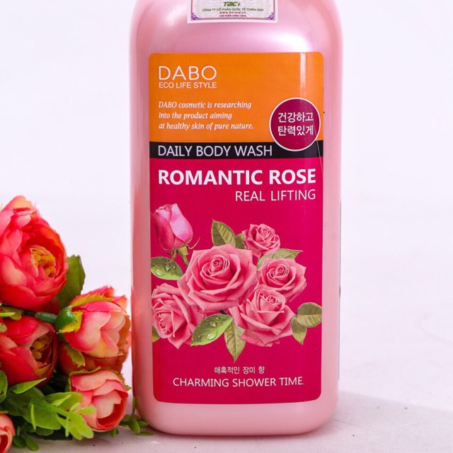 Sữa Tắm Trắng Da Hàn Quốc Tinh Chất Từ Hoa Hồng Dabo Romantic Rose (750ml)