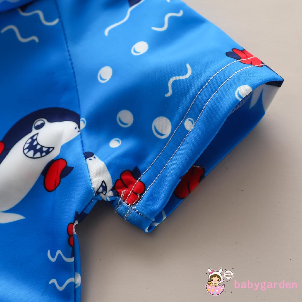 Bộ Đồ Bơi Một Mảnh In Hình Cá Mập Hoạt Hình 3D Dành Cho Bé Trai 0-5 Tuổi