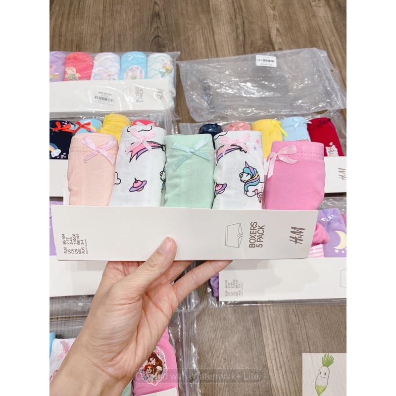 Set Quần chip đùi bé gái, quần lót bé gái, chất cotton họa tiết dễ thương SCH01