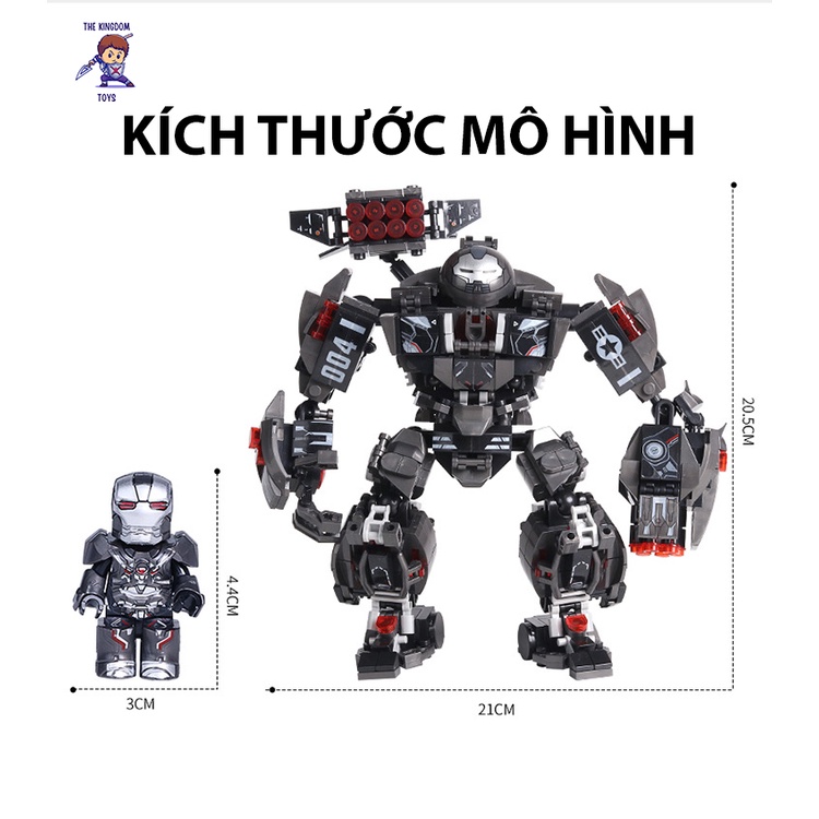 Đồ Chơi Lắp Ráp Mô Hình HulkBuster Iron Man War Machine Robot Siêu Anh Hùng Người Sắt LY76013