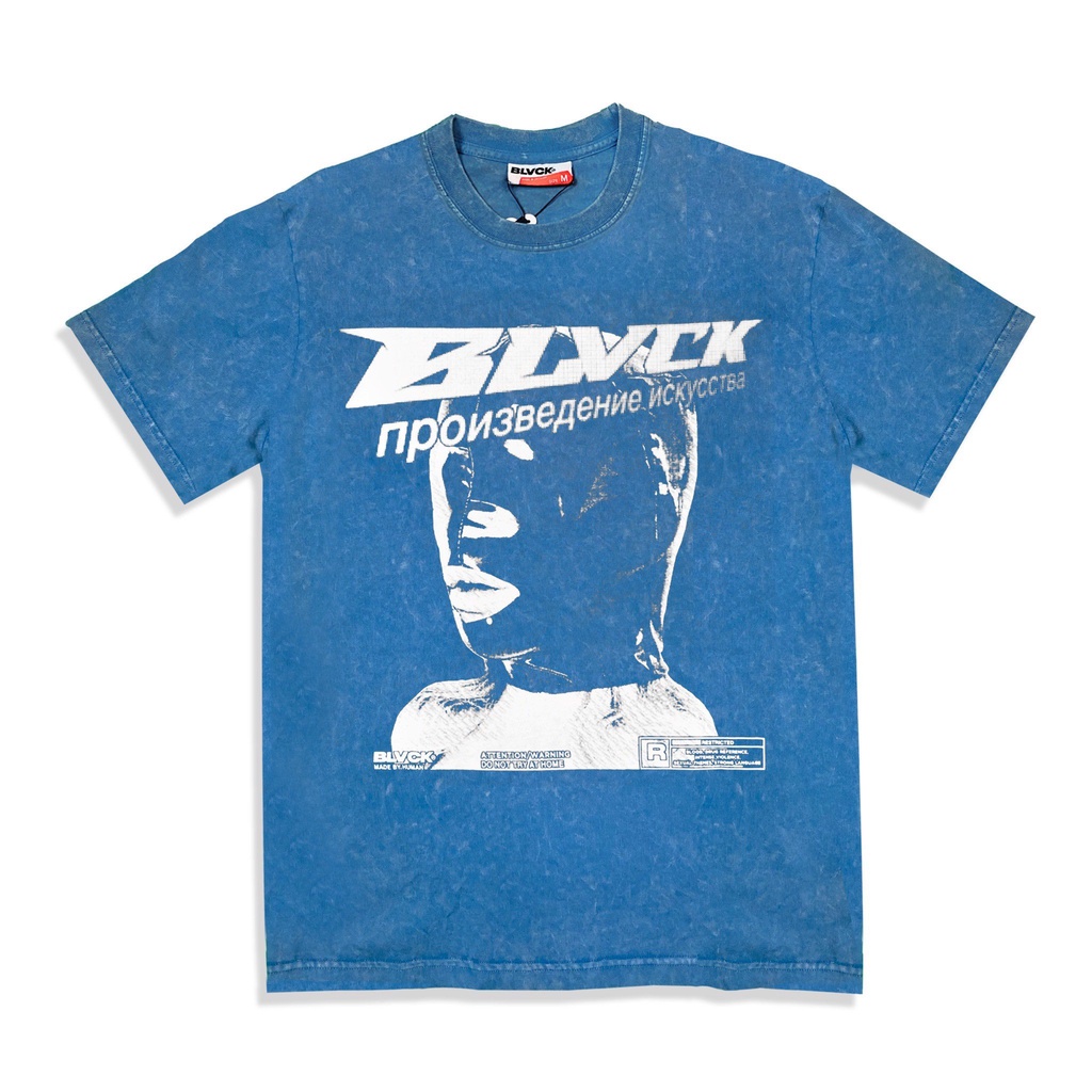 Áo thun Tiedye - "Mask off" - Màu xanh