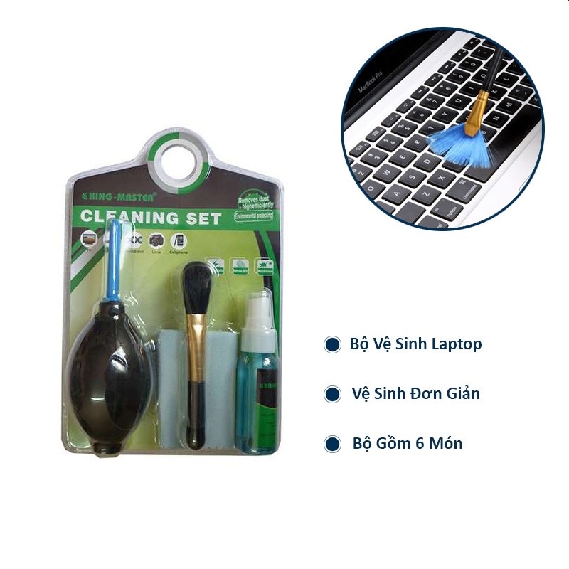 BỘ VỆ SINH BÀN PHÍM,MÀN HÌNH 6 MÓN + TẶNG KÈM HÚT BỤI MINI