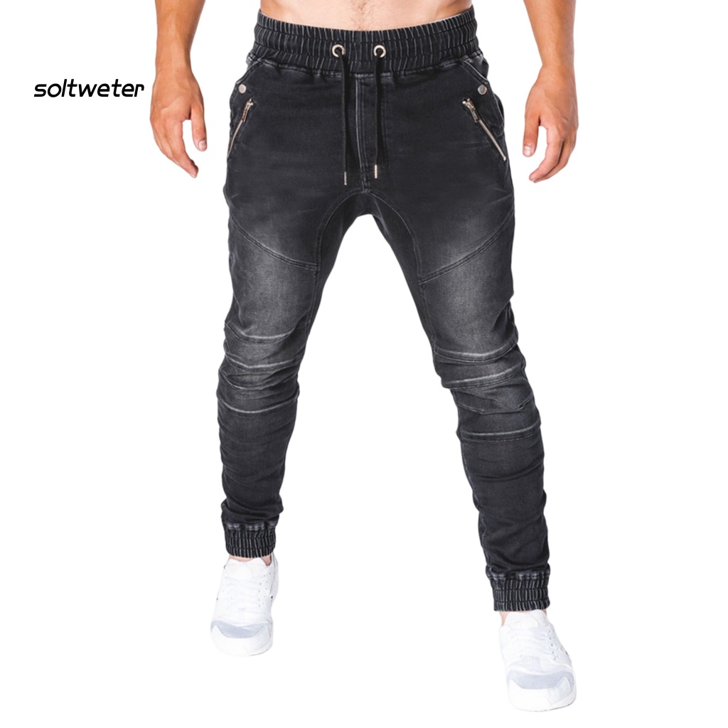 Quần Denim Lưng Thun Phối Túi Thời Trang Mùa Hè Cho Nam