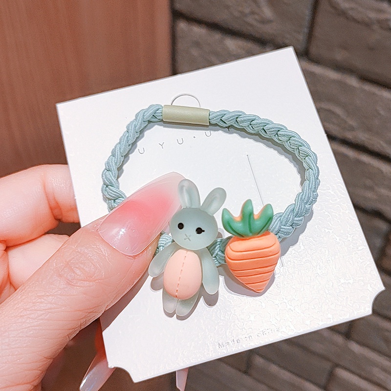 Dây buộc tóc tết co dãn dày dặn hình gấu dễ thương phong cách Hàn Quốc siêu bền