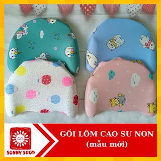 Gối lõm cao su non chống méo, bẹp đầu bé sơ sinh