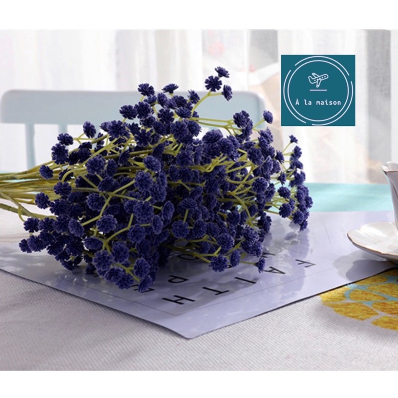 Cành hoa baby 62cm nhiều nhánh hoa nhỏ xinh xắn dùng trong decor chụp ảnh trang trí nhà cửa